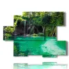 surrounded by greenery for the paintings at plitvice lake in croatia - version: 6 pannelli 129x94cm
