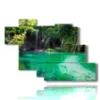 entoure de verdure pour les tableaux du lac de plitvice en croatie - version: 7 pannelli 150x102cm