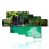 surrounded by greenery for the paintings at plitvice lake in croatia - version: 7 pannelli 173x106cm