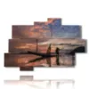painting with abstract modern images of the fisherman - version: 10 pannelli 173x114cm