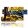 autumn paintings leaves in yellow - version: 7 pannelli 157x90cm