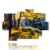 autunno quadri foglie in giallo - version: 9 pannelli 164x114cm