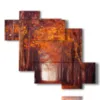painting autumn forest - version: 6 pannelli 127x110cm