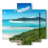 cuadro vista del mar y la playa en el archipielago de whitsunday en australia - version: 5 pannelli 89x85cm