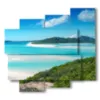tableau vue mer et plage dans l archipel des whitsunday en australie - version: 5 pannelli 106x98cm