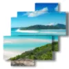 tableau vue mer et plage dans l archipel des whitsunday en australie - version: 4 pannelli 77x78cm