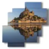 tableaux mer mont saint michel en france - version: 4 pannelli 77x78cm