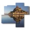 tableaux mer mont saint michel en france - version: 4 pannelli 94x85cm