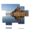 seebilder mont saint michel in frankreich - version: 6 pannelli 127x102cm