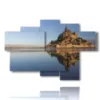 mare quadri mont saint michel in francia - version: 6 pannelli 136x91cm
