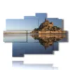 mare quadri mont saint michel in francia - version: 9 pannelli 164x114cm