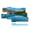 quadri con lago mountain lake baciato dai monti - version: 9 pannelli 180x103cm