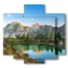 paintings dolomites monte lagazuoi - version: 5 pannelli 89x85cm