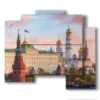 tableau avec photos des eglises de moscou - version: 5 pannelli 89x77cm
