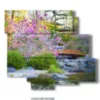 modernes bild blumen in einer landschaft japans - version: 6 pannelli 113x99cm