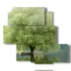 cuadros modernos arbol verde - version: 5 pannelli 104x92cm
