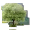 modern paintings green tree - version: 6 pannelli 113x99cm