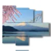 photo paintings mountain mount fuji - version: 5 pannelli 104x90cm