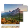 tableaux avec montagnes passo di giau - version: 6 pannelli 122x96cm