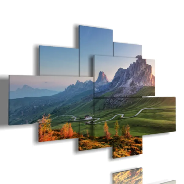 tableaux avec montagnes du col di Giau