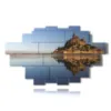 seebilder mont saint michel in frankreich - version: 20 pannelli 258x152cm