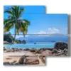 paintings by the sea perfect paradise beach idyllic beach in ilha grande rio do janeiro - version: 4 pannelli 91x85cm