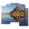 tableaux mer mont saint michel en france - version: 5 pannelli 89x77cm