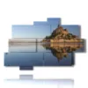 mare quadri mont saint michel in francia - version: 10 pannelli 173x114cm