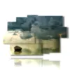 bild mit gewitter im meer - version: 9 pannelli 171x108cm