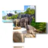 cuadros paisajes marinos playa anse source d argent isla la digue seyshelles - version: 4 pannelli 115x98cm