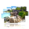 bilder meereslandschaften strand anse source d argent insel la digue seyshelles - version: 9 pannelli 171x108cm