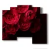 cuadros rosas rojas - version: 5 pannelli 89x77cm