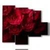 bilder rote rosen - version: 5 pannelli 104x90cm