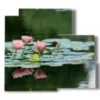 blumen bild rosa seerose - version: 5 pannelli 102x93cm