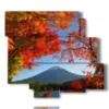 famous mountain paintings mount fuji - version: 6 pannelli 113x99cm