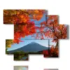 quadri montagna famosi monte fuji - version: 6 pannelli 127x102cm