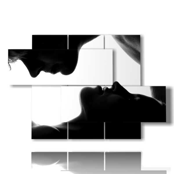 quadro con foto sensuali in bianco e nero