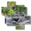 paintings waterfalls in the spectacle of nature - version: 4 pannelli 97x97cm