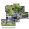 paintings waterfalls in the spectacle of nature - version: 5 pannelli 120x99cm