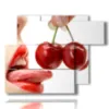 tableaux modernes de femmes et de cerises - version: 6 pannelli 122x96cm