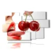 modern paintings of women and cherries - version: 9 pannelli 171x108cm