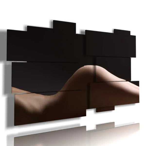 Cuadros de cuerpos desnudos y tonificados de mujer