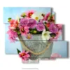 tableaux avec fleurs en pot - version: 6 pannelli 113x99cm