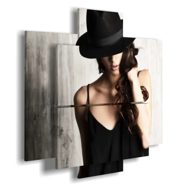 Cuadros de mujeres modernas con sombrero
