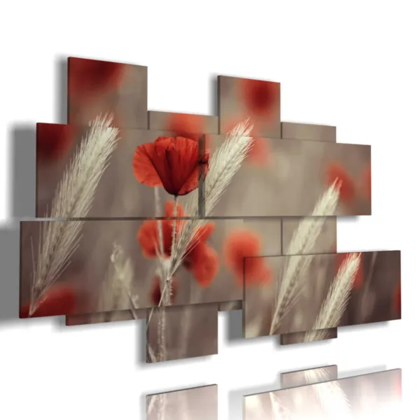 Painting of poppies and wheat fields