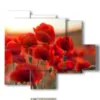 mohnblumenquadrate und das war s - version: 5 pannelli 104x90cm