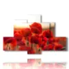 poppy flower squares and that s it - version: 6 pannelli 135x85cm