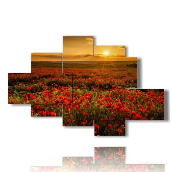 campo de amapolas en un cuadro