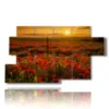 campo di papaveri quadro al tramonto - version: 7 pannelli 157x90cm