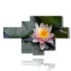 tableau aux fleurs de lotus - version: 7 pannelli 171x104cm